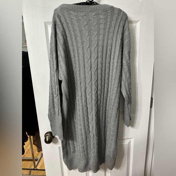 SHEIN Cableknit drop shoulder sweater dress without belt - Picture 2 of 3